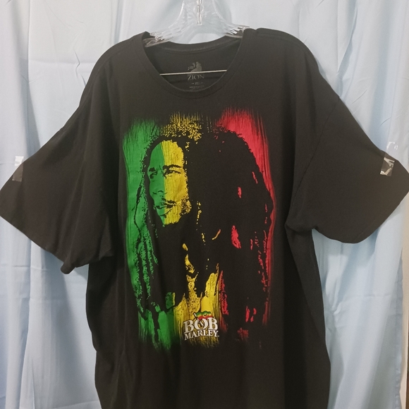 Zion Rootswear Mens 3XL Black Vibrant Color Bob Marley T-shirt - Picture 1 of 5